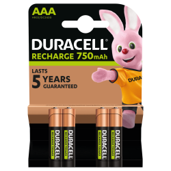 Duracell Rechargeable AAA 4 pack AAA 750mAh Batteries