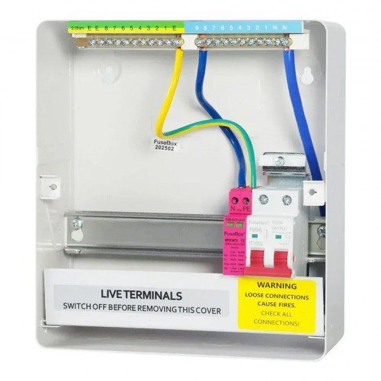 Fusebox F3007MZ 7 Way Consumer Unit with 100A Main Switch and Type 2 SPD