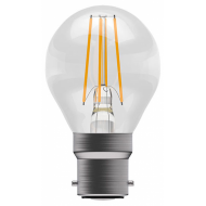 Bell Lighting 05310 4W BC (Bayonet Cap) LED Clear Filament Round Bulb Warm White