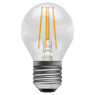 Bell Lighting  60121 4W ES (Edison Screw Cap) LED Clear Filament Round Bulb Cool White