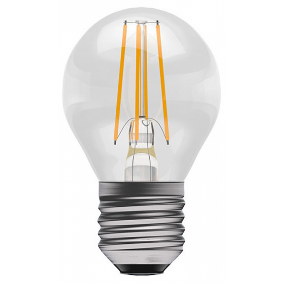 Bell Lighting  60121 4W ES (Edison Screw Cap) LED Clear Filament Round Bulb Cool White
