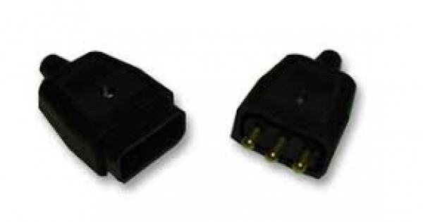 10 Amp Inline Split Connector 3 Pin Outdoor Power and Lighting black ...