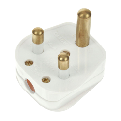 Plugtop 3pin 15A White