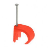 Round Cable Clips Red 6mm 100pk