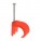 Round Cable Clips Red / Brown