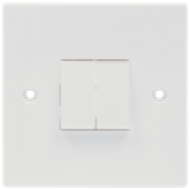 Niglon 10 Amp 2 Way 2 Gang Plate Switch