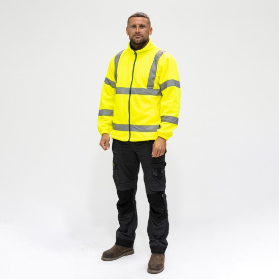 Hi-Vis Fleece Jacket Yellow_Small