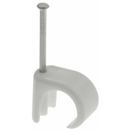 Round Cable Clips White 5-7mm 20pk