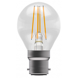 Bell Lighting  05030 4W BC (Bayonet Cap) LED Clear Filament Round Bulb Warm White
