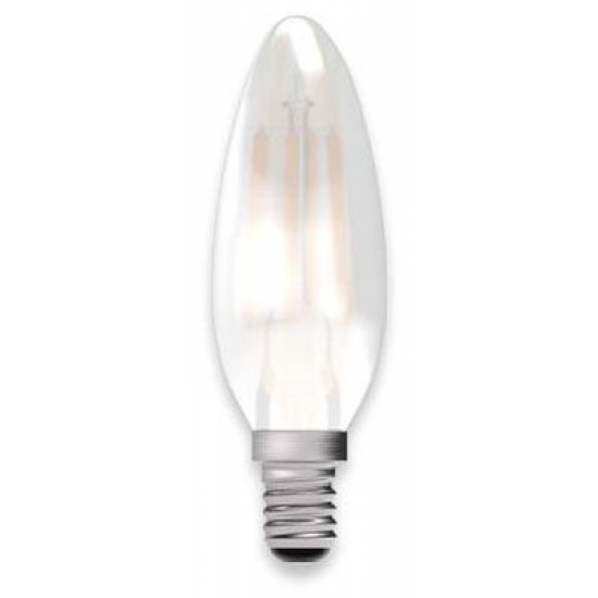 Bell Lighting 60710 3.3W SES (Small Edison Screw) LED Satin Filament Candle Bulb Warm White