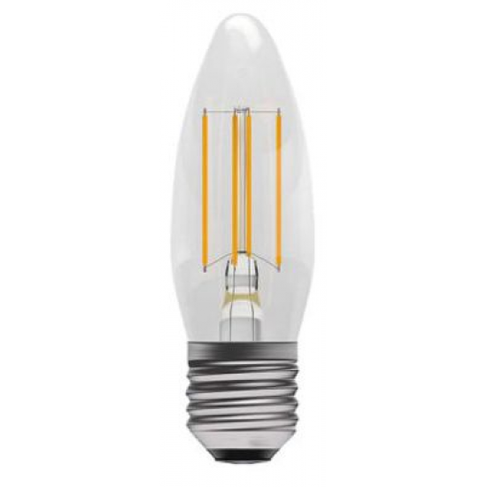 Bell Lighting 05308 4W ES (Edison Screw Cap) LED Clear Filament Candle Bulb Warm White
