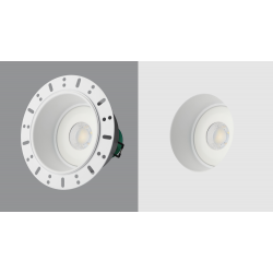 Bell Round Trimless plaster in bezel