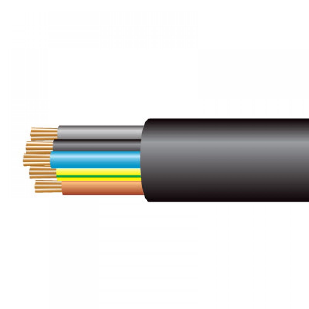 Cable 3185Y 5C Flex PVC 2.5mm Blk