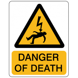 Danger of Death Label EACH