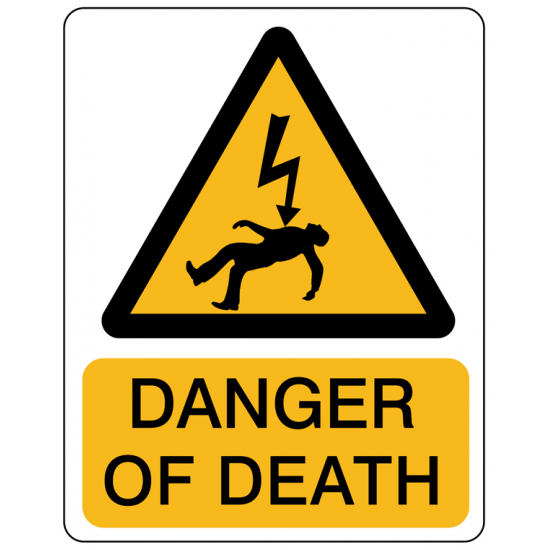 Danger of Death Label EACH