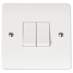 Click Mode 10 Amp 2 Gang 2 Way Plate Switch