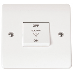 Click Mode 10 Amp 3 Pole Fan Isolator Plate Switch