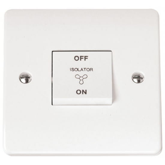Click Mode 10 Amp 3 Pole Fan Isolator Plate Switch