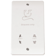 Click Mode 115V/230V Dual Voltage Shaver Socket Outlet