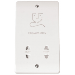 Click Mode 115V/230V Dual Voltage Shaver Socket Outlet