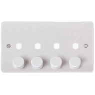 Click Mode 2 Gang Unfurnished Dimmer Plate & Knobs