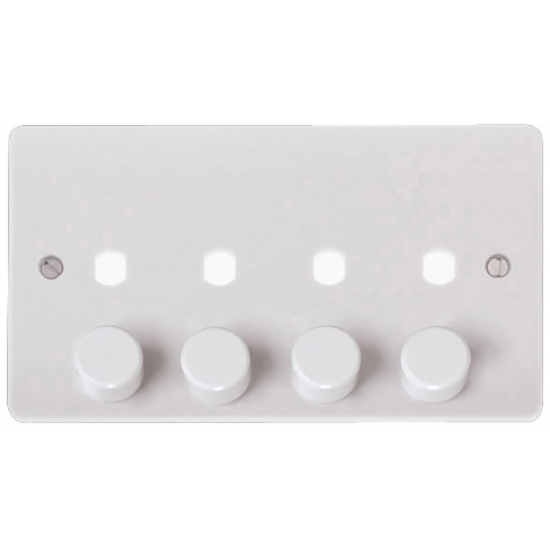 Click Mode 2 Gang Unfurnished Dimmer Plate & Knobs