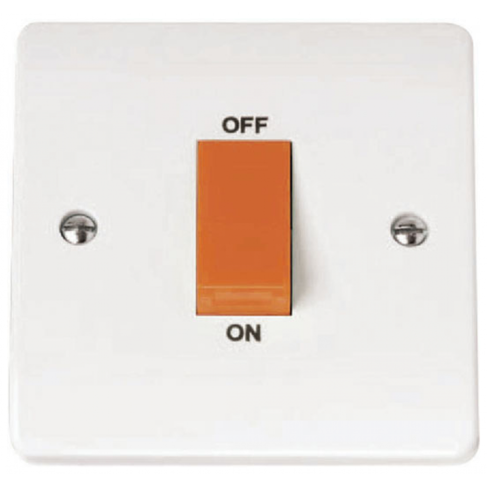 Click Mode 45 Amp Double Pole Single Plate Switch