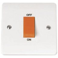 Click Mode 45 Amp Double Pole Single Plate Switch