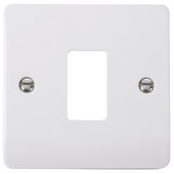 Click Mode 1 Gang Front Plate white