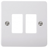 Click Mode 2 Gang Front Plate White