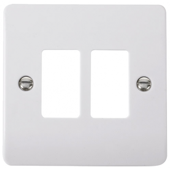 Click Mode 2 Gang Front Plate White