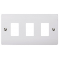 Click Mode 3 Gang Front Plate White