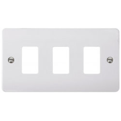 Click Mode 3 Gang Front Plate White