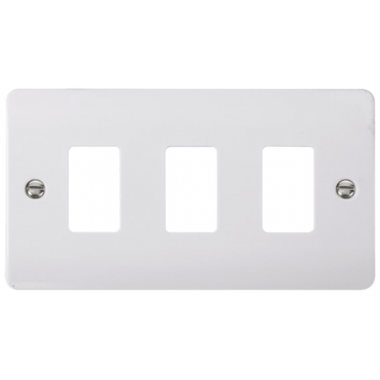 Click Mode 3 Gang Front Plate White