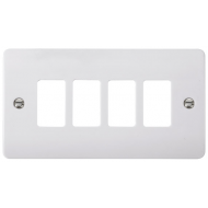 Click Mode 4 Gang Front Plate White