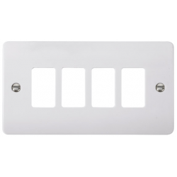 Click Mode 4 Gang Front Plate White