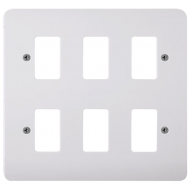 Click Mode 6 Gang Front Plate White