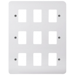 Click Mode 9 Gang Front Plate White