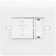 Click Mode 10 Amp 3 Pole Fan Isolator Plate Switch With 3 Amp Fuse