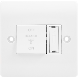 Click Mode 10 Amp 3 Pole Fan Isolator Plate Switch With 3 Amp Fuse