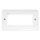 Click Mode 2 Gang Un-Furnished Plate 4 Apertures White