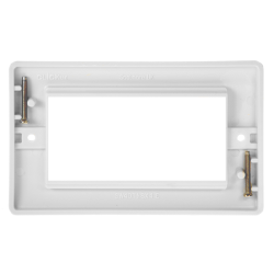 Click Mode 2 Gang Un-Furnished Plate 4 Apertures White