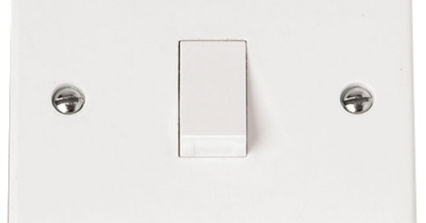 Click Mode 20 Amp Double Pole Plate Switch with Neon