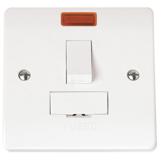 Click Mode 13 Amp Switched Fused Spur Double Pole with Neon