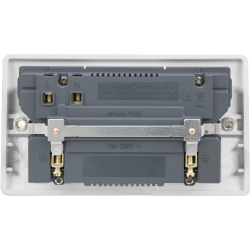 Click Mode 13 Amp Twin Switched Socket with USB (A) and USB(C)
