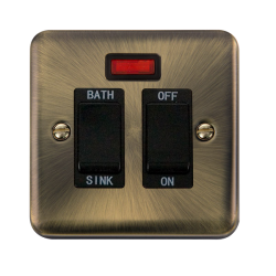DPAB024BK Deco Plus 20A DP Sink/Bath Switch With N