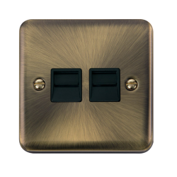DPAB121BK Deco Plus Twin Telephone Outlet - Master