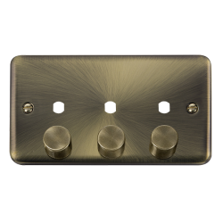 DPAB153PL Deco Plus DPAB 3 GANG DOUBLE DIMMER PLAT