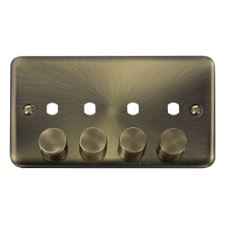 DPAB154PL Deco Plus DPAB 4 GANG DOUBLE DIMMER PLAT