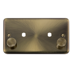 DPAB186 Deco Plus 2 Gang Dimmer Plate & Knobs (163